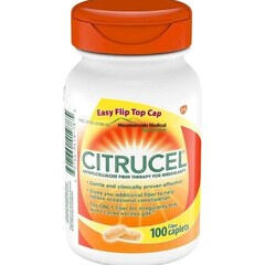 Citrucel fiber supplement powder for constipation relief and low gas digestion