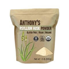 Anthony’s organic psyllium husk powder natural fiber for digestion and regularity