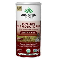 Organic India psyllium whole husk fiber supplement for natural digestive support