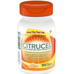 Citrucel fiber supplement powder for constipation relief and low gas digestion