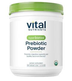Hyperbiotics Organic Prebiotic Fiber Powder supplement for gut health and digestive regularity